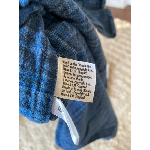 Vintage Disney Store Eeyore Plaid Flannel Nightgown Cozy 90s Y2K Winnie Pooh - Picture 8 of 10